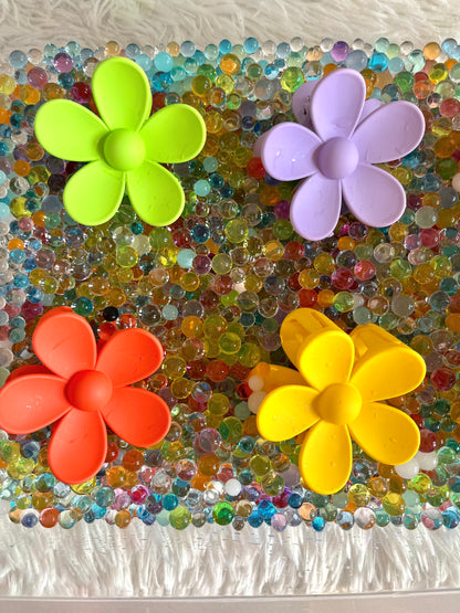 Large Pop Frosted Hair Claw Flower Hair Clips Matte Texture Hair Accessory For Women